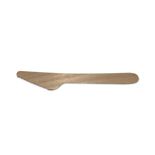 Set de 100 couteaux jetables en bois biodégradables 16 cm Lebrun - Mathon - 1