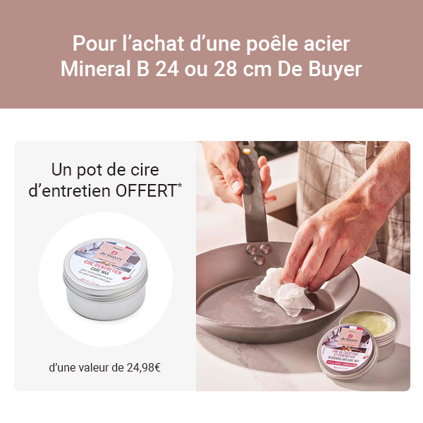 Lot 3 poêles acier Minéral B 20, 24 et 28 cm De Buyer - Mathon - 5