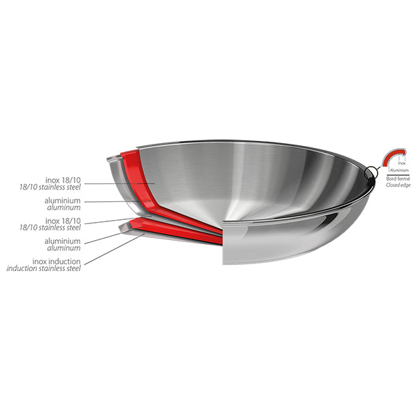 Poêle tout inox Casteline sans manche 28 cm Cristel - Mathon - 6