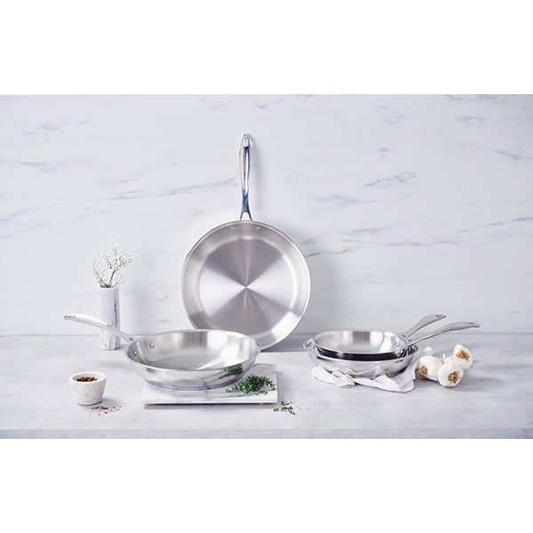 Lot 3 poêles tout inox Chef 20, 24 et 28 cm Beka - Mathon - 2