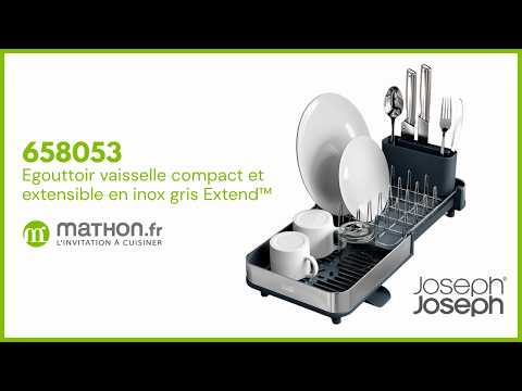 Egouttoir vaisselle compact et extensible en inox gris Extend™  Joseph Joseph - Mathon - 6